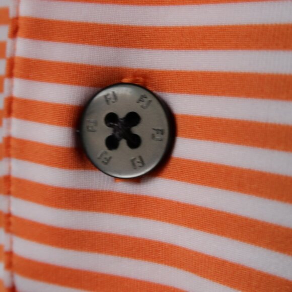 FootJoy Orange Striped Poinciana Stretch Polo (XXL) OMG! ⛳️ - Picture 6 of 7